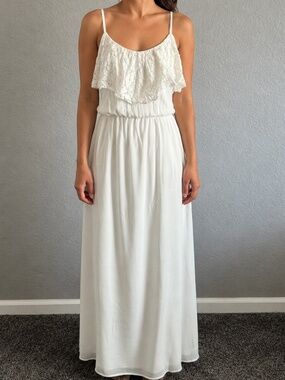 IZ Byer White Maxi Sundress Size Large